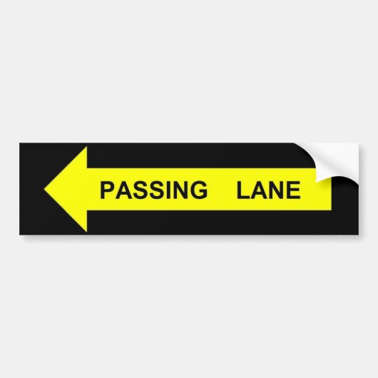 PASSING LANE BUMPERSTICKER (Voorkant)