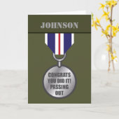 Passing Out Parade, Britse Leger Medaille Gefelici Kaart (Gele Bloem)