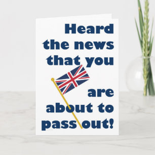 Passing Out Parade Felicitaties Fun Union Jack Kaart