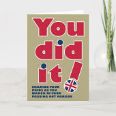 Passing Out Parade Fun British Mod Design Kaart (Voorkant)