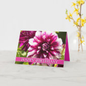 Passion de Dahlia violette Bonne Carte d'Anniversa (Fleur jaune)