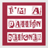 Passion Designer Raamsticker (Vel)