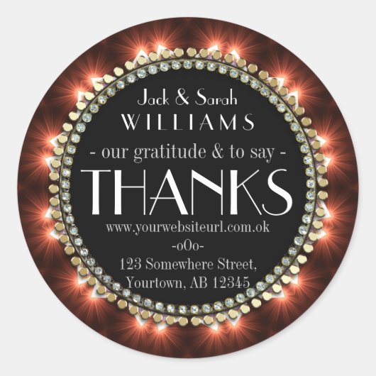 Passion Fire Chalkboard Merci Stickers (Devant)