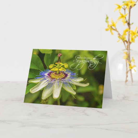 Passion Flower Deepest Carte de Sympathie (Fleur jaune)