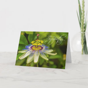Passion Flower Deepest Sympathpathy card Kaart