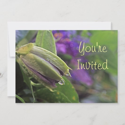 Passion Flower Invitation Kaart (Voorkant)
