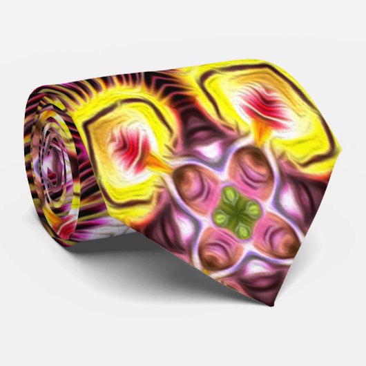 Passion Flower Pattern Stropdas (Opgerold)