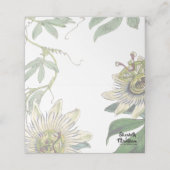 Passion Flower Table Place Card of Escort Kaart (Buitenkant ongevouwen)