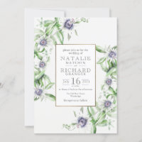 Passion Flower Wedding Invite
