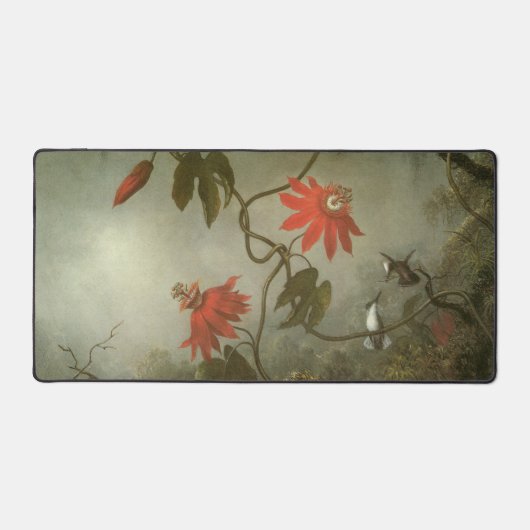 Passion Flowers en Hummingbird van Martin J Heade Bureaumat (Voorkant)