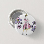 Passion for fashion ronde button 3,2 cm (Voorkant /achterkant)