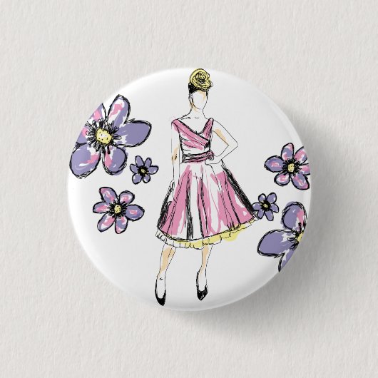 Passion for fashion ronde button 3,2 cm (Voorkant)