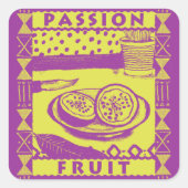 Passion Fruit Vierkante Sticker (Voorkant)