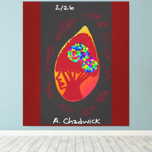 Passion in a Teardrop  Canvas Afdruk (Insitu (Houten vloer))