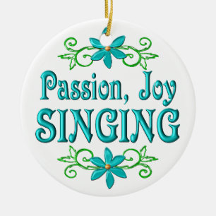 Passion Joy Singing Keramisch Ornament