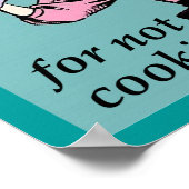 Passion pour ne pas cuisiner Affiche drôle enseign (Coin)
