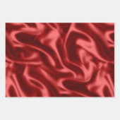 Passion Red Faux Satin Wedding Inpakpapier Vel (Voorkant 2)