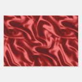 Passion Red Faux Satin Wedding Inpakpapier Vel (Voorkant)