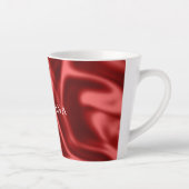 Passion Red Romantische Faux Satin Latte Mok (Rechts)
