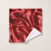 Passion Rouge Romantique Faux Satin (Gant de toilette)