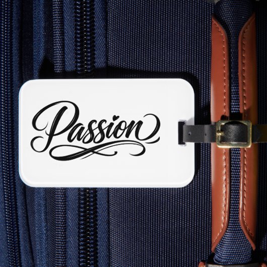 Passion Script | Elegant Minimalist Typography Bagagelabel (Voorkant Insitu 4)