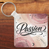 Passion Script | Elegant Minimalist Typography Sleutelhanger (Voorkant)