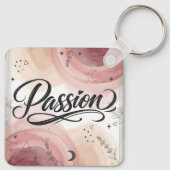 Passion Script | Elegant Minimalist Typography Sleutelhanger (Achterkant)