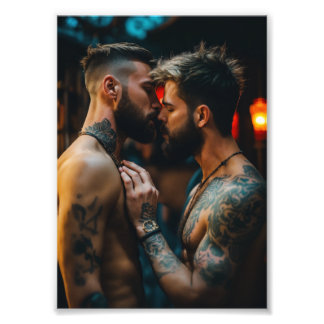 Passionate Connection – Intieme Tattooed Art voor  Foto Afdruk