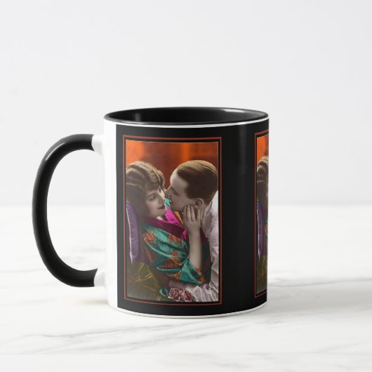 passionate couple vintage retro mok (Links)