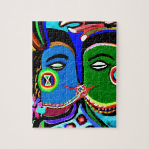Passionate Kiss - Indiase Cave Art Style Legpuzzel