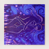 Passionate lesbische kus legpuzzel (Horizontaal)