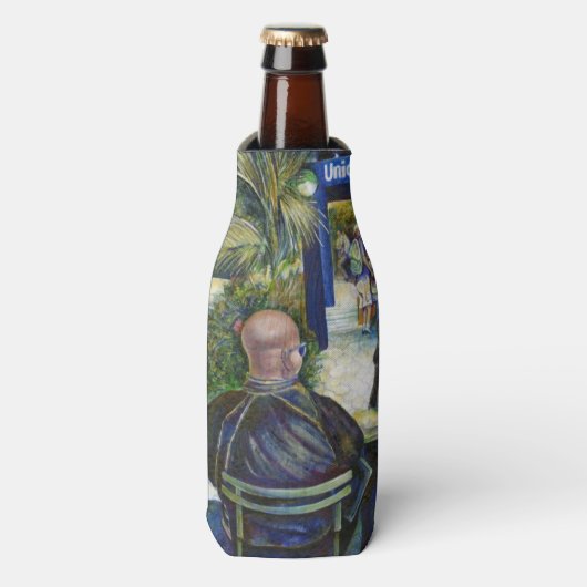 Passionate mensen die in het park spelen, NYC Flesjeskoeler (Fles Voorkant)