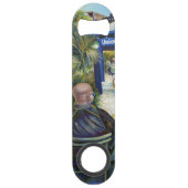 Passionate mensen die in het park spelen, NYC Speed Flessenopener (Achterkant)