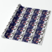 Passionate Pelicans kerstpapier Cadeaupapier (Uitgerold)