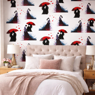 Passionele Romantische Slaapkamer Muurschildering Behang