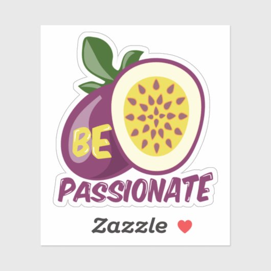 Passionfruit motivatie creatief citaat sticker (Vel)