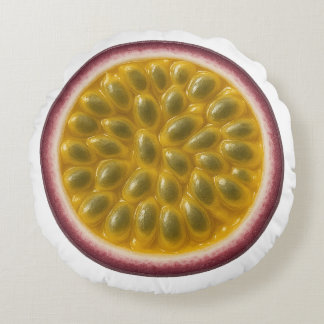 Passionfruit Round Pillow - Fresh and Fruity Rond Kussen