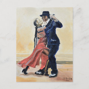 Passionieke Tango Dansers Aangepaste Postkaart