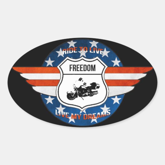 PassionRider-sticker Ovale Sticker (Voorkant)