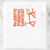 Passive Pissingwedstrijd Rechthoekige Sticker (Tas)