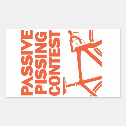 Passive Pissingwedstrijd Rechthoekige Sticker (Voorkant)