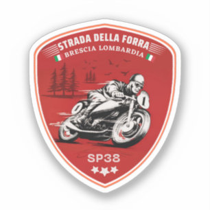 passo della forra in moto italiaanse apls sticker