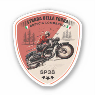 passo della forra in moto italiaanse apls sticker