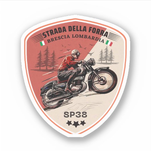 passo della forra in moto italiaanse apls sticker (Voorkant)