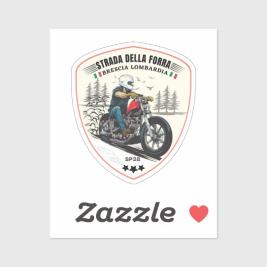 passo della forra in moto italiaanse apls sticker (Vel)