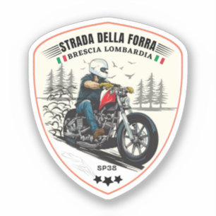 passo della forra in moto italiaanse apls sticker