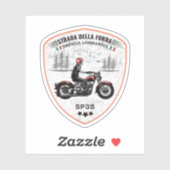 passo della forra in moto italiaanse apls sticker (Vel)