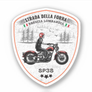 passo della forra in moto italiaanse apls sticker
