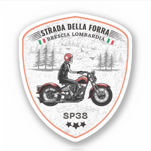 passo della forra in moto italiaanse apls sticker (Voorkant)
