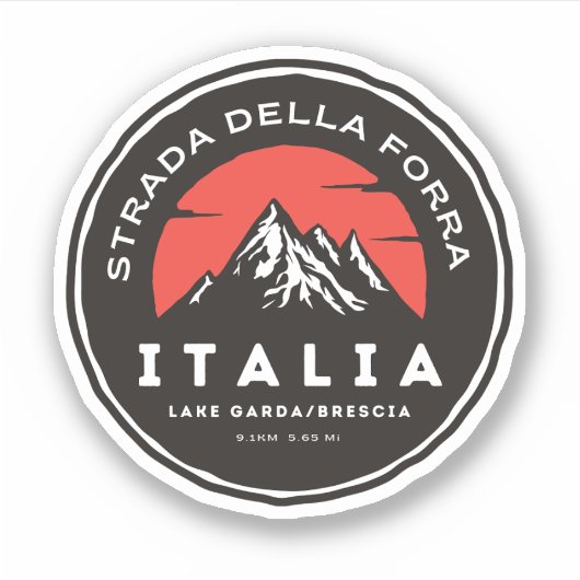 passo della forra in moto italiaanse apls sticker (Voorkant)